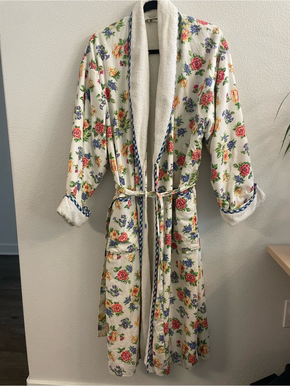 Vintage Victoria’s Secret Floral Terry Cloth Robe Cottagecore Bathrobe One Size